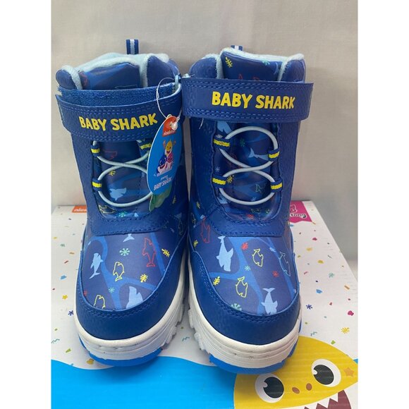 Nickelodeon Boy's Baby Shark Sz 11 Insulated Snow Boots (Toddler/Little Kid) NIB - Picture 1 of 7